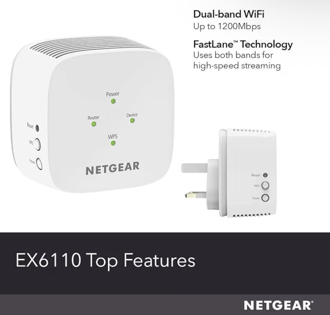 Additional image of NETGEAR AC1200 802.11ac Dual Band WiFi Range Extender
