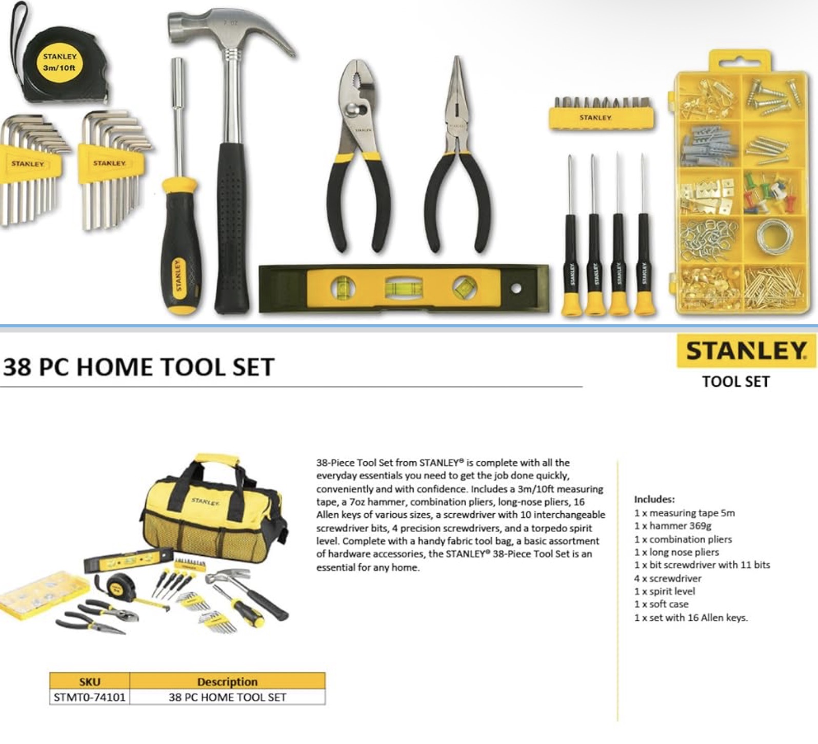 Additional image of STANLEY 38-Piece Essential Material Tool Set